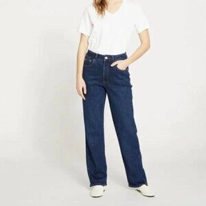 Universal Standard Donna High Rise Curve Straight Leg Jeans Stonewash Indigo